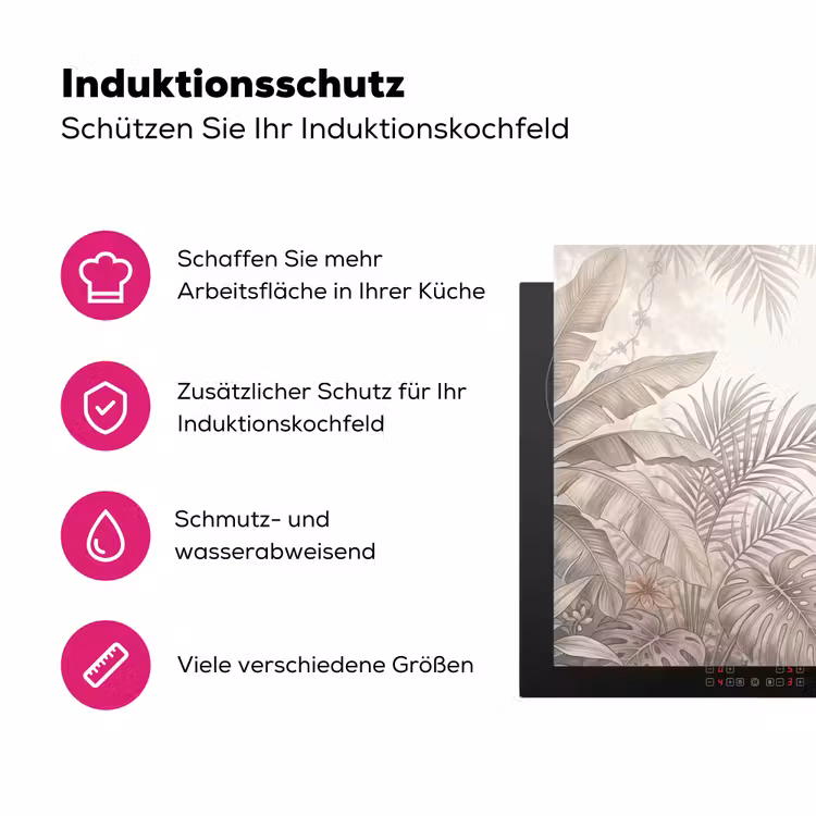 Papagaai - Jungle - Tropisch Inductie beschermer vinyl 3mm klein -zzzzzzz-lf-ups