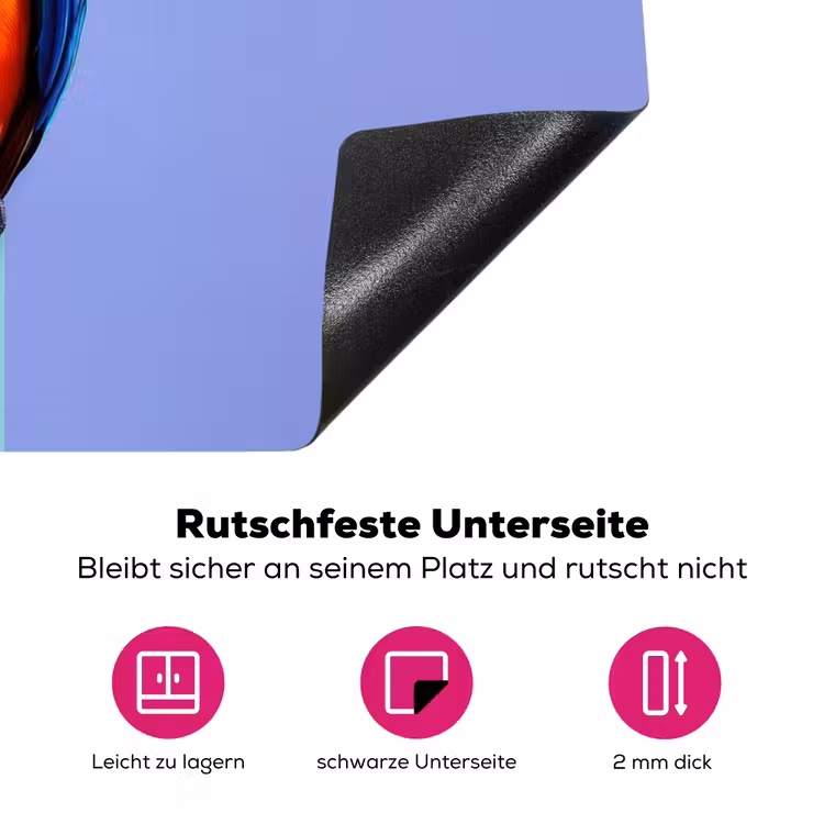 Papegaai - Koksmuts - Vogel - Leuk Inductie beschermer vinyl 3mm klein -zzzzzzz-lf-onderkant