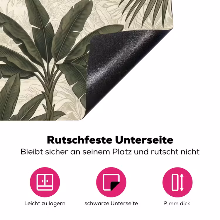 Papagaaien - Jungle - Tropisch - Green Inductie beschermer vinyl 3mm klein -zzzzzzz-lf-onderkant