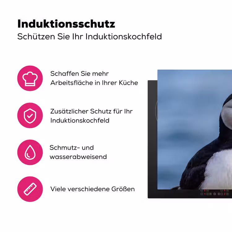 Papegaaiduiker - Portret - Natuur Inductie beschermer vinyl 3mm klein -zzzzzzz-lf-ups