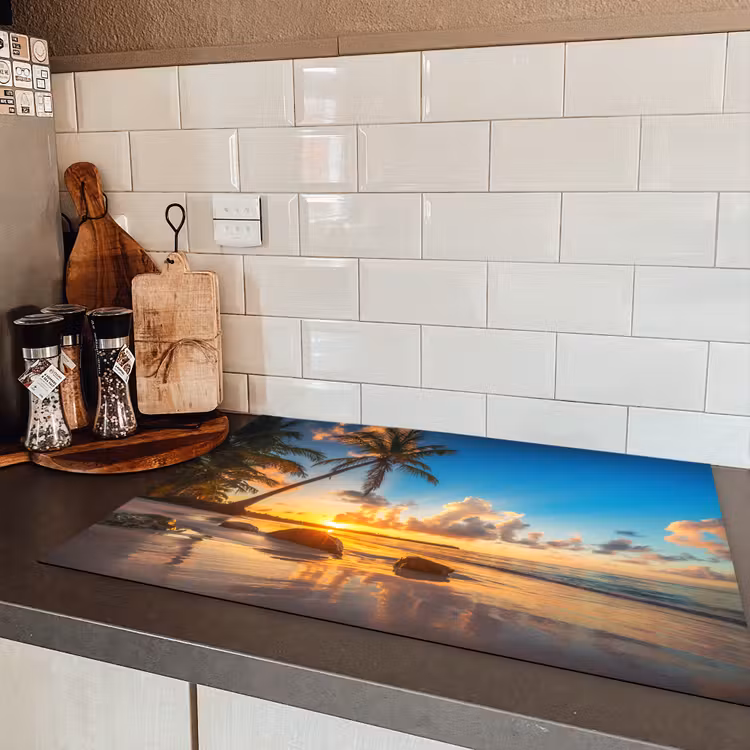 Paradijselijk Zonsondergangspanorama Inductie beschermer vinyl 3mm klein -sfeer3