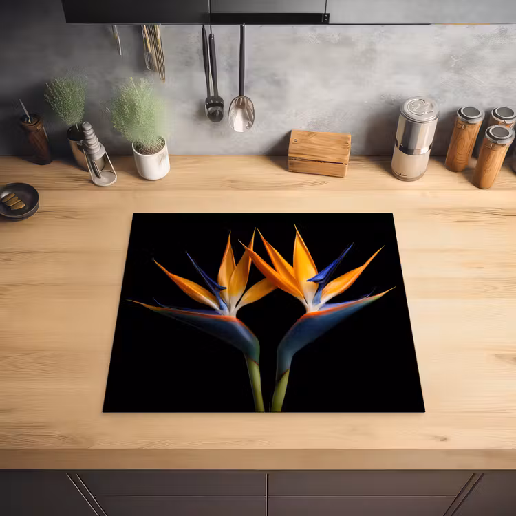 Paradijsvogelbloem Symmetrie Inductie beschermer vinyl 3mm middel -sfeer5