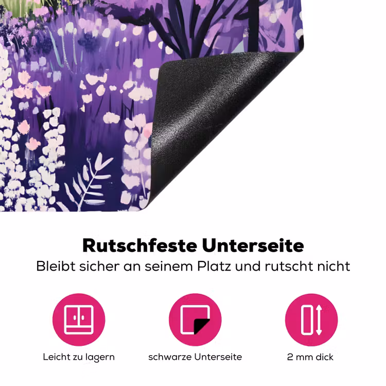 Park - Bomen - Bloemen - Gebouwen Inductie beschermer vinyl 3mm klein -zzzzzzz-lf-onderkant