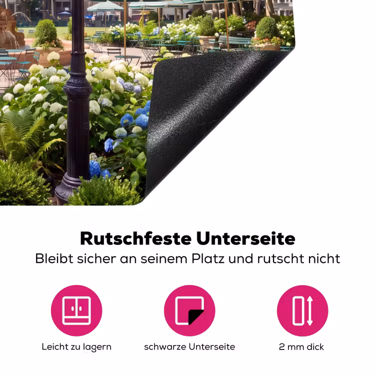 Park - Fontein - Stad - Natuur Inductie beschermer vinyl 3mm middel -zzzzzzz-lf-onderkant