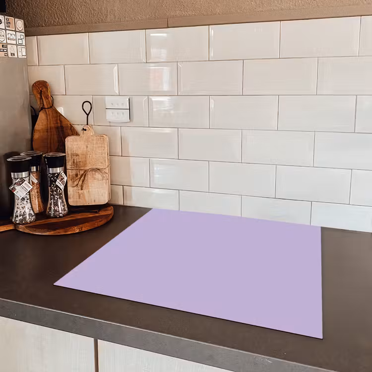 Pastel - Lilac - Paars Inductie beschermer vinyl 3mm middel 274 -sfeer3