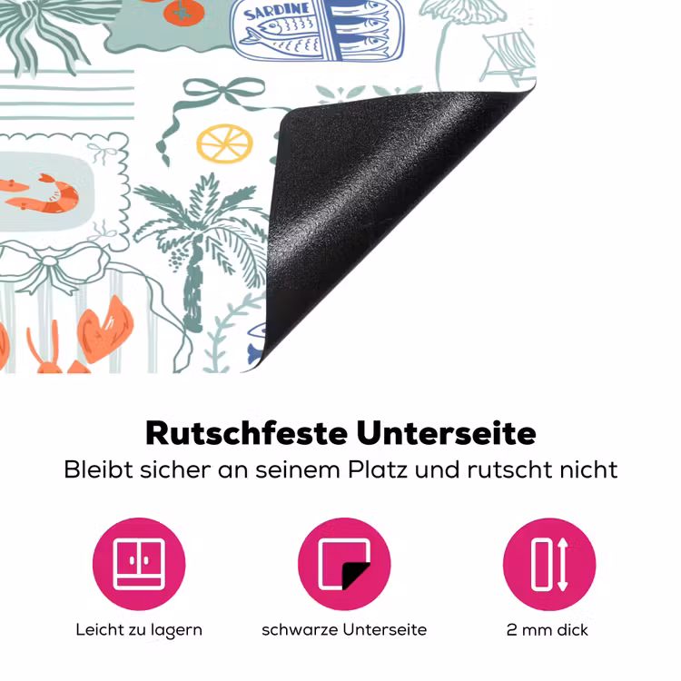 Zee - Sfeer -  kreeft - Citroen Inductie beschermer vinyl 3mm klein 276 -zzzzzzz-lf-onderkant