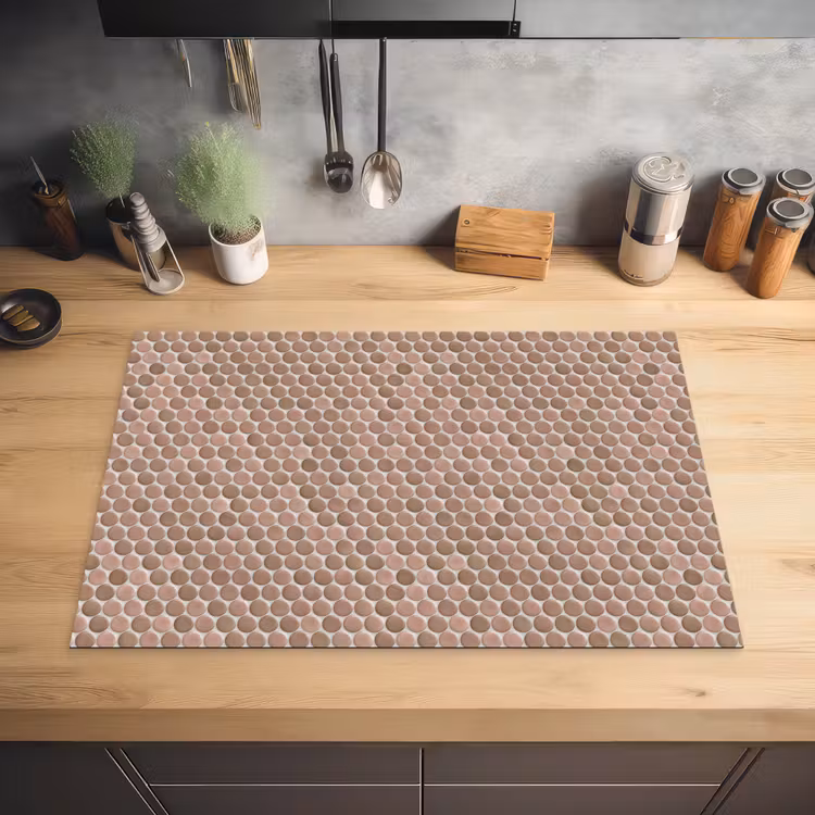 Penny - Mozaïek - Oudroze - Terracotta Inductie beschermer vinyl 3mm klein 276 -sfeer5
