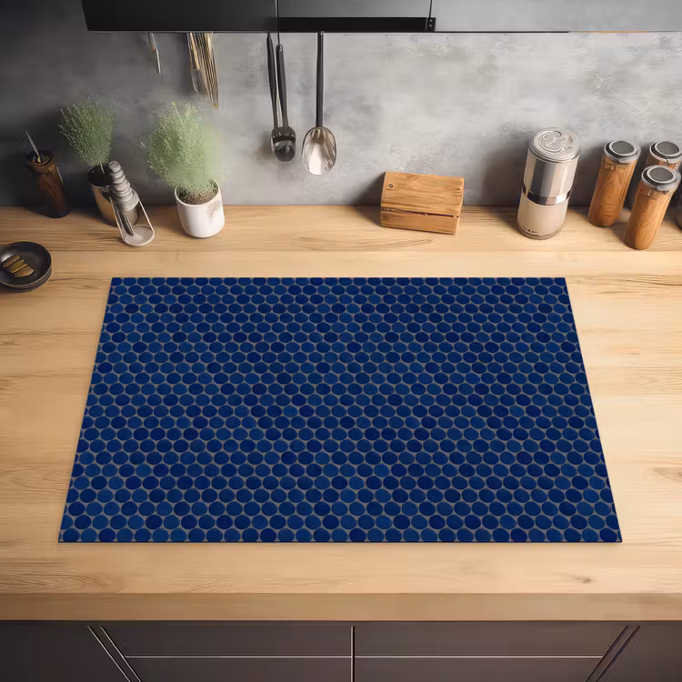 Penny - Mozaïek - Donkerblauw Inductie beschermer vinyl 3mm klein 276 -sfeer5