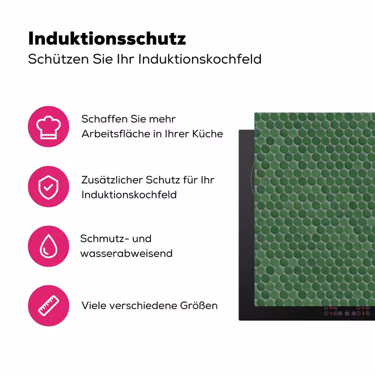Penny - Mozaïek - Bosgroen - Green Inductie beschermer vinyl 3mm klein 276 -zzzzzzz-lf-ups