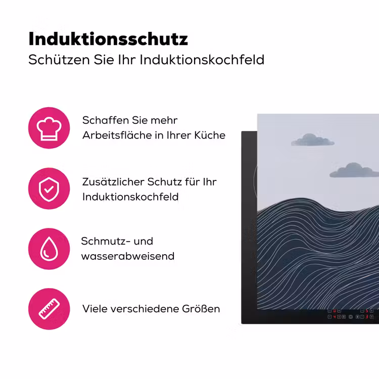 Persoon - Surfen - Oceaan - Natuur - Modern Inductie beschermer vinyl 3mm klein -zzzzzzz-lf-ups