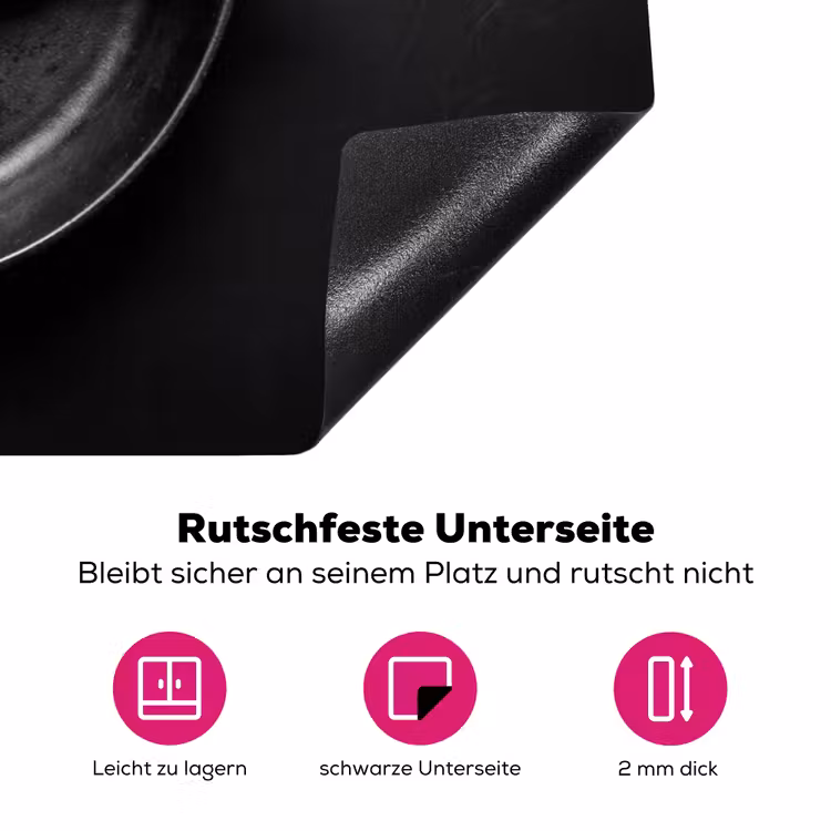 Pan - Vis - Zwart - Wit Inductie beschermer vinyl 3mm klein -zzzzzzz-lf-onderkant