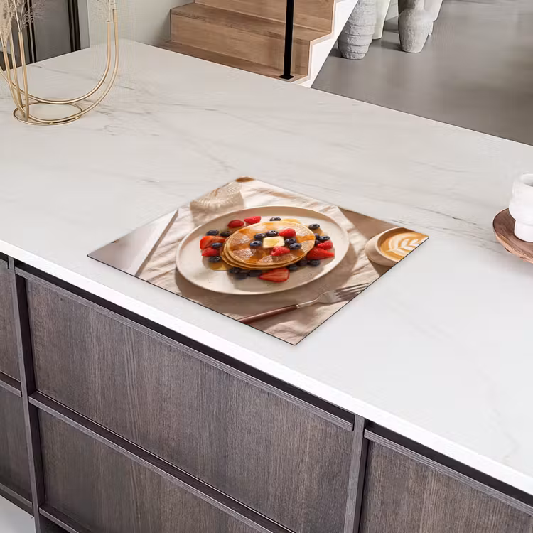 Pannenkoeken - Bessen - Ontbijt - Modern - Beige Inductie beschermer vinyl 3mm middel -sfeer8