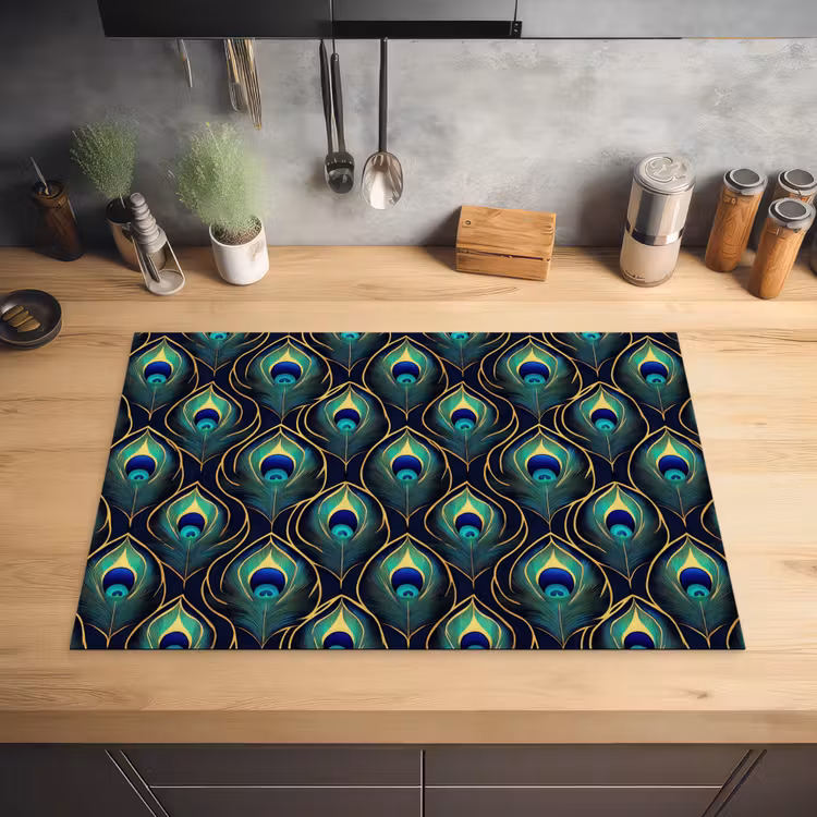 Pauw - Veren - Groen Inductie beschermer vinyl 3mm klein 276 -sfeer5