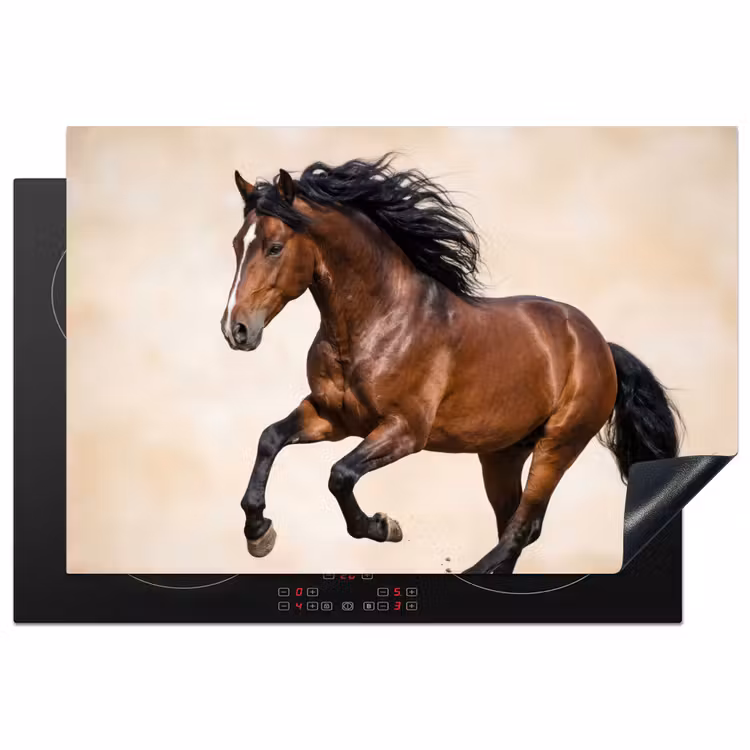 Paard - Galop - Energie Inductie beschermer vinyl 3mm klein -3d