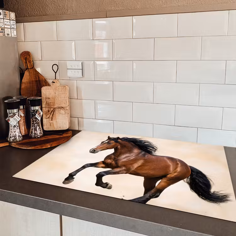 Paard - Galop - Energie Inductie beschermer vinyl 3mm klein -sfeer3