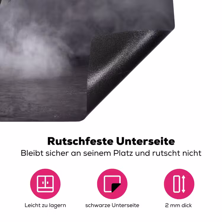 Paard - Magisch - Zwart Inductie beschermer vinyl 3mm klein -zzzzzzz-lf-onderkant