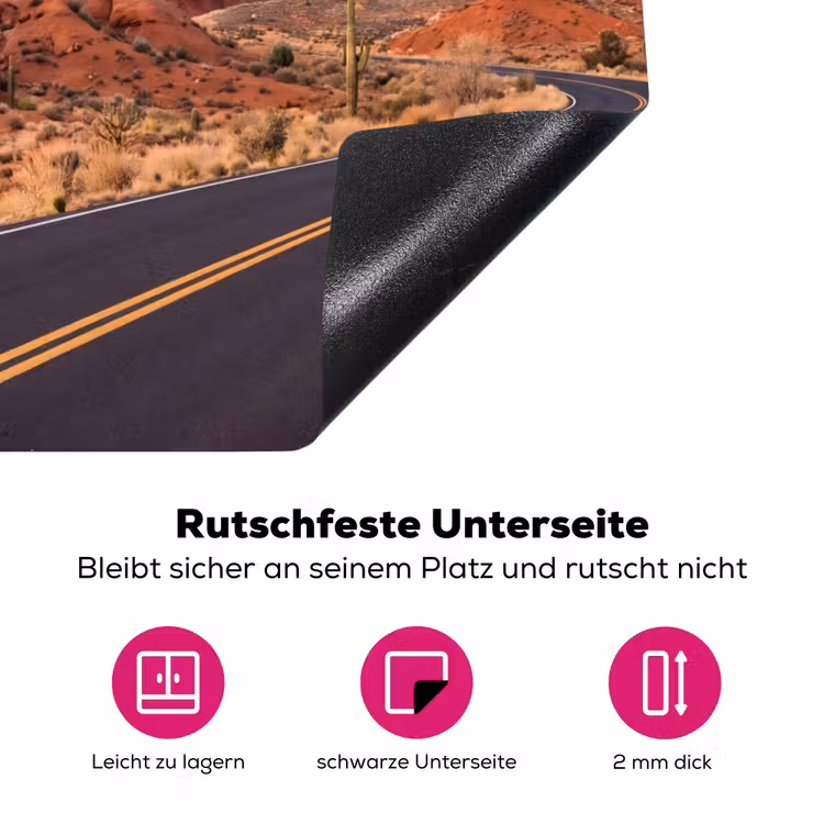 Herdabdeckplatte - Pferd – Wüste – Natur - Paard - Woestijn - Natuur Inductie beschermer vinyl 3mm middel