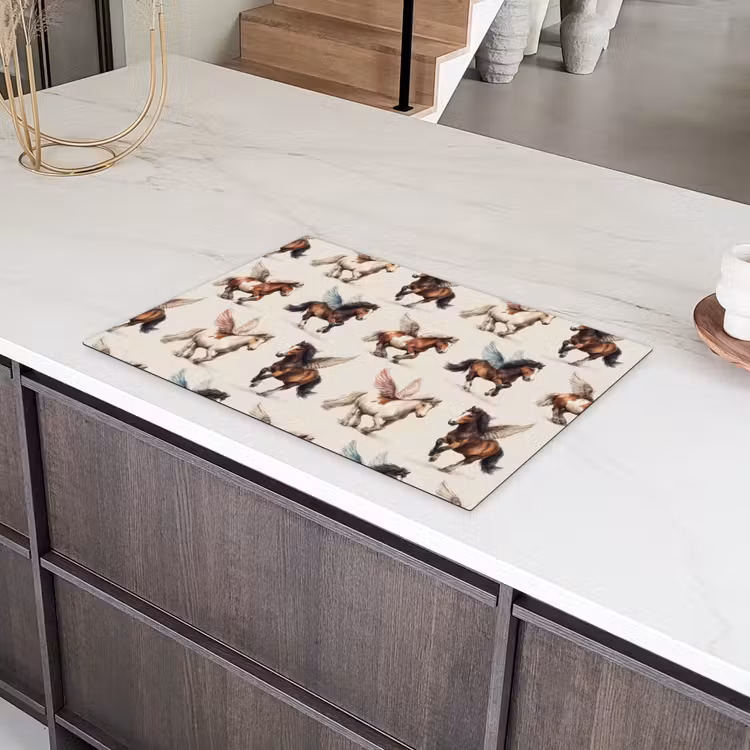 Paarden - Vleugels - Kleurrijk Inductie beschermer vinyl 3mm klein 276 -sfeer8