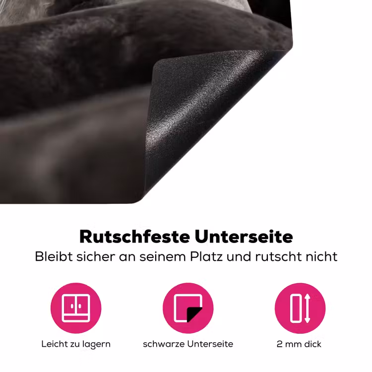 Paarden - Zwart - Wit - Kudde Inductie beschermer vinyl 3mm klein -zzzzzzz-lf-onderkant