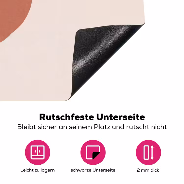 Plant - Tak - Abstract - Modern - Wit Inductie beschermer vinyl 3mm klein -zzzzzzz-lf-onderkant