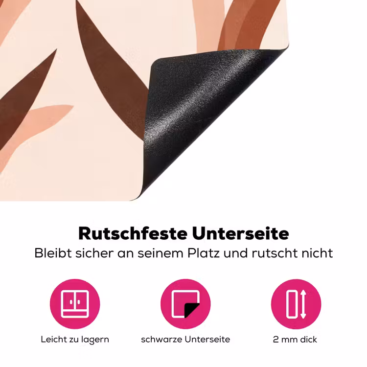Planten - Abstract - Natuur - Bruin Inductie beschermer vinyl 3mm klein -zzzzzzz-lf-onderkant