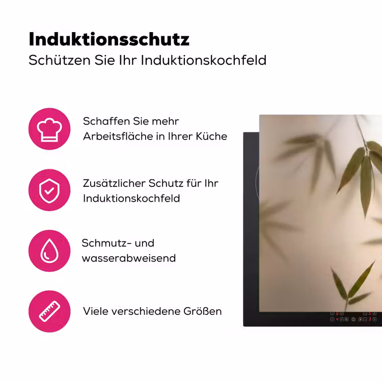 Planten - Bladeren - Natuur - Groen Inductie beschermer vinyl 3mm klein -zzzzzzz-lf-ups