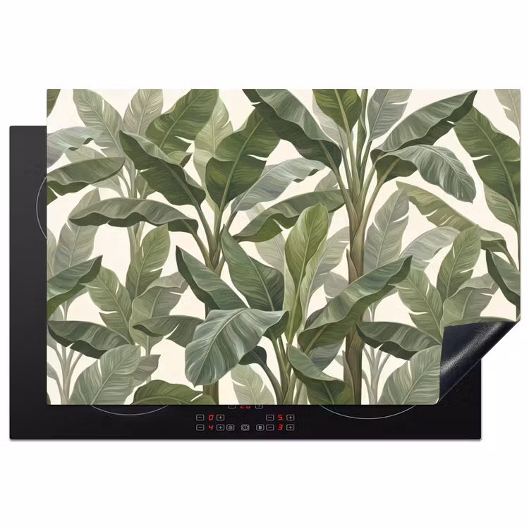 Planten - Bladeren - Tropisch - Groen Inductie beschermer vinyl 3mm klein -3d