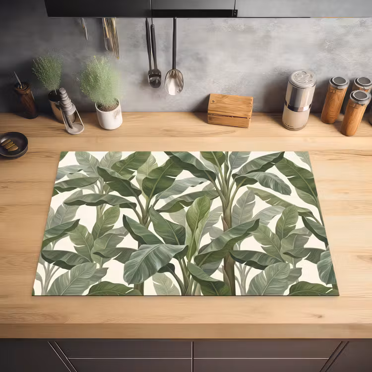 Planten - Bladeren - Tropisch - Groen Inductie beschermer vinyl 3mm klein -sfeer5