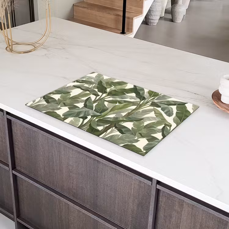 Planten - Bladeren - Tropisch - Groen Inductie beschermer vinyl 3mm klein -sfeer8