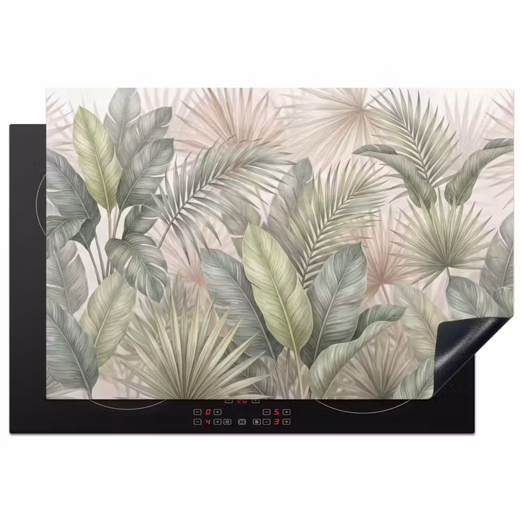 Planten - Tropisch - Bladeren - Groen - Natuur Inductie beschermer vinyl 3mm klein -3d