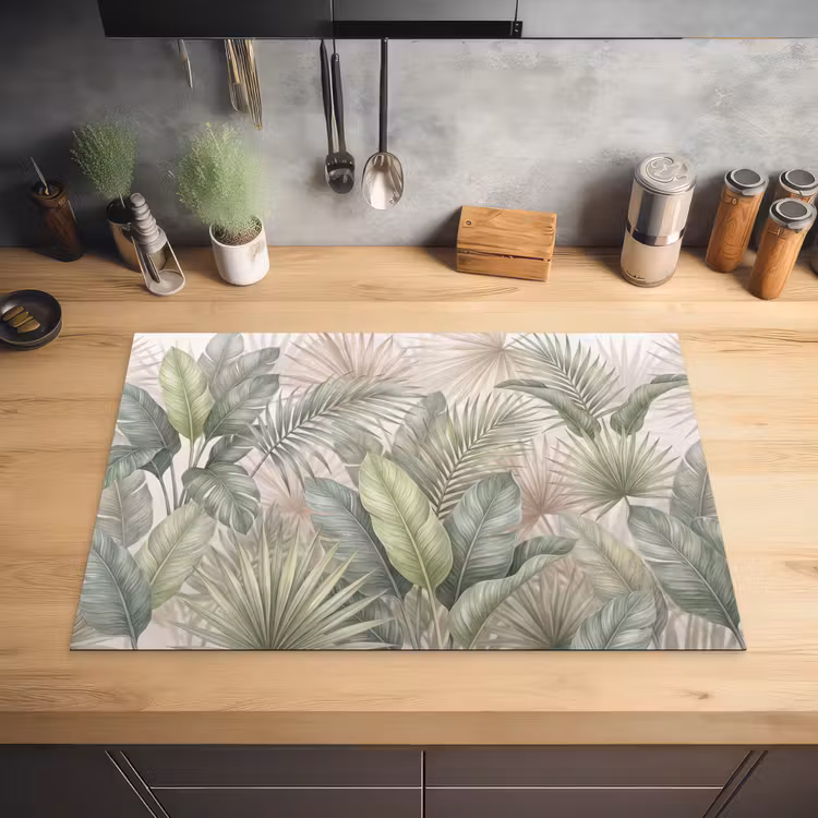 Planten - Tropisch - Bladeren - Groen - Natuur Inductie beschermer vinyl 3mm klein -sfeer5