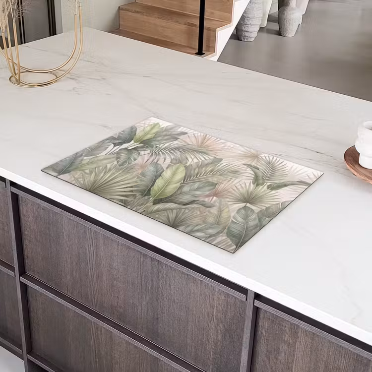 Planten - Tropisch - Bladeren - Groen - Natuur Inductie beschermer vinyl 3mm klein -sfeer8