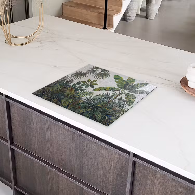 Planten - Tropisch - Mozaïek - Groen - Natuur Inductie beschermer vinyl 3mm middel -sfeer8