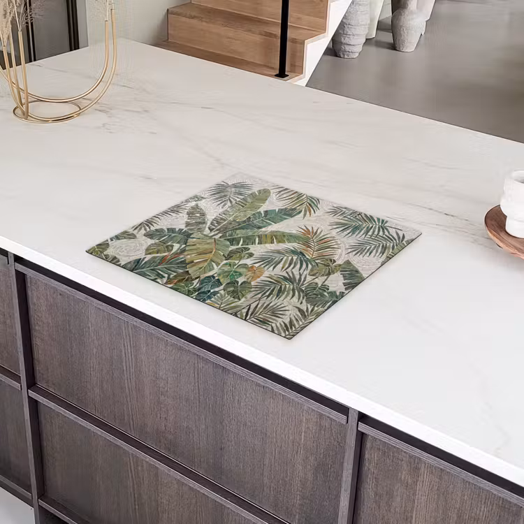 Planten - Tropisch - Mozaïek - Natuur - Groen Inductie beschermer vinyl 3mm middel -sfeer8