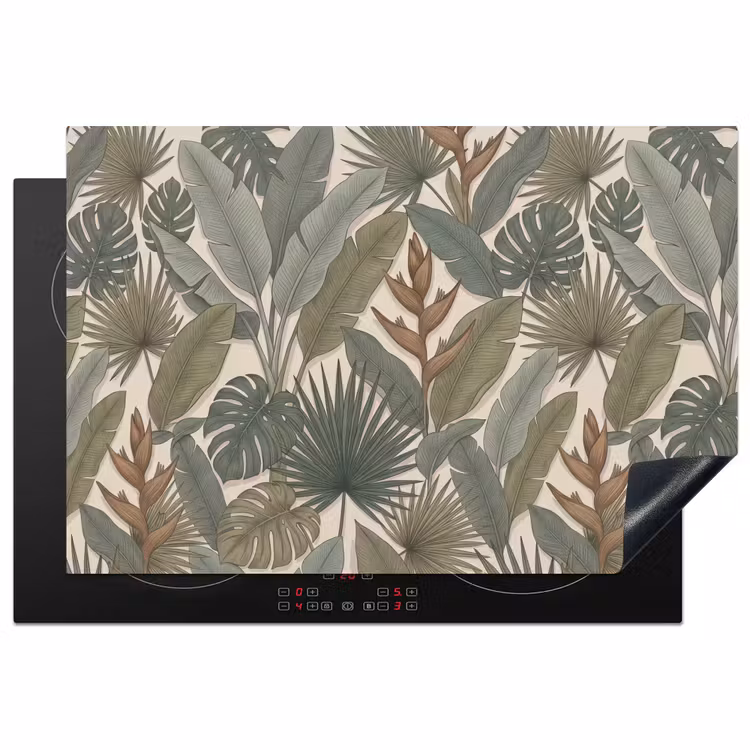 Planten - Tropisch - Natuur - Illustratie - Groen Inductie beschermer vinyl 3mm klein -3d