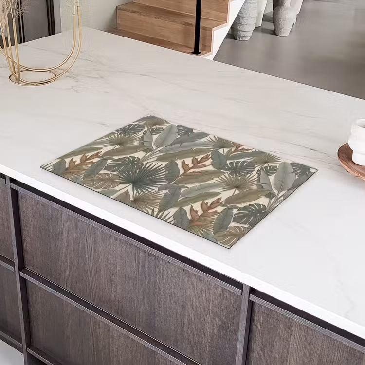 Planten - Tropisch - Natuur - Illustratie - Groen Inductie beschermer vinyl 3mm klein -sfeer8