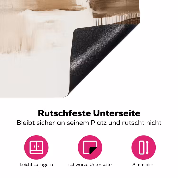 Penseelstreken - Abstract landschap - Rust Inductie beschermer vinyl 3mm klein -zzzzzzz-lf-onderkant