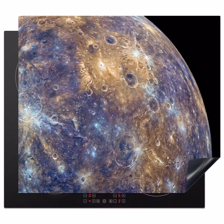 Herdabdeckplatte - Planet – Krater – Weltraum - Planeet - Kraters - Ruimte Inductie beschermer vinyl 3mm middel