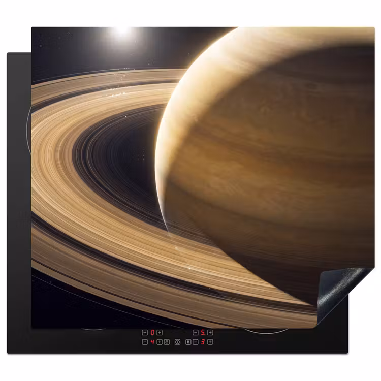 Herdabdeckplatte - Planet – Ringe – Weltraum - Planeet - Ringen - Ruimte Inductie beschermer vinyl 3mm middel
