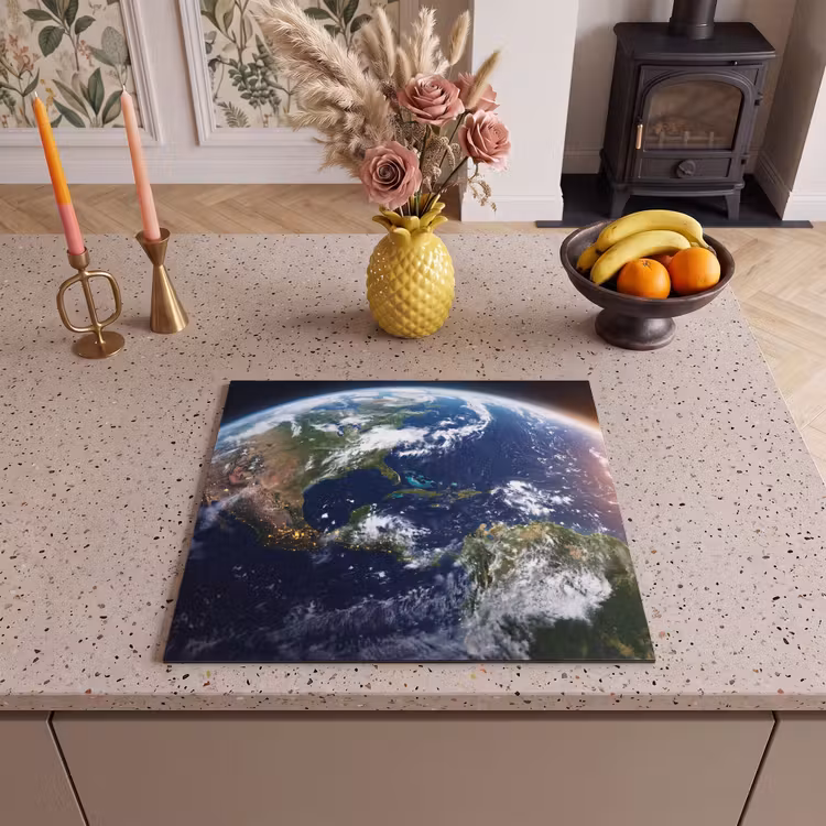 Herdabdeckplatte - Planet – Weltraum – Kosmos - Planeet - Ruimte - Kosmos Inductie beschermer vinyl 3mm middel