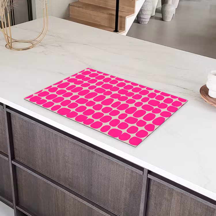Stippen - Patroon - Roze Inductie beschermer vinyl 3mm klein 276 -sfeer8