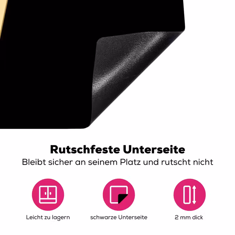 Friet - Goud - Chrome - Eten Inductie beschermer vinyl 3mm klein -zzzzzzz-lf-onderkant