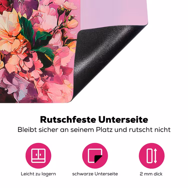 Portret - Vrouw - Abstract - Bloemen Inductie beschermer vinyl 3mm klein -zzzzzzz-lf-onderkant