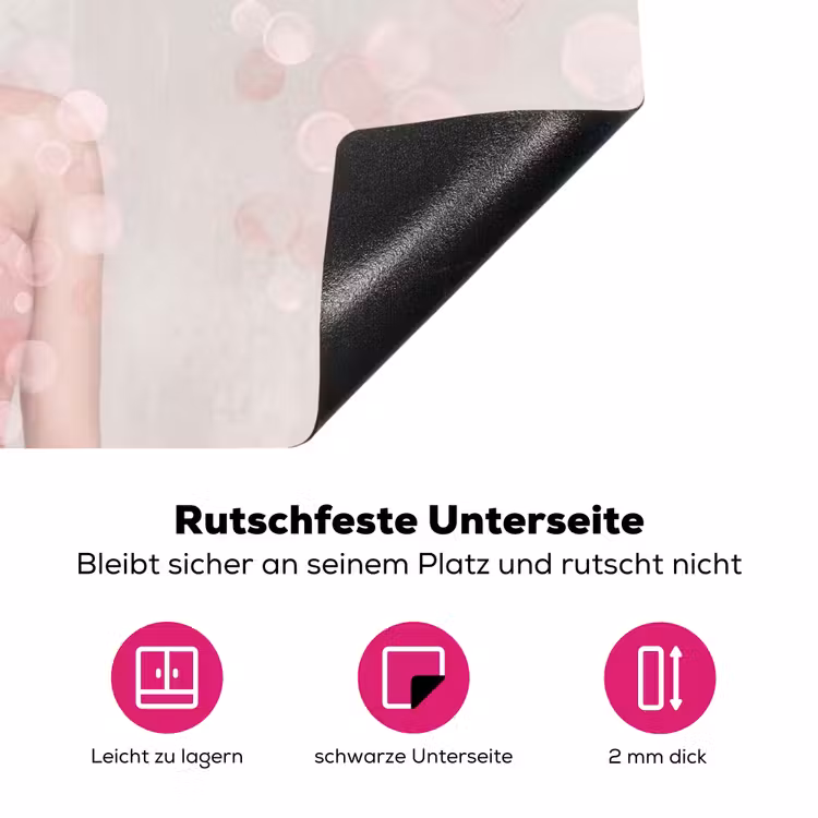 Portret - Kersenbloesem - Roze Inductie beschermer vinyl 3mm klein -zzzzzzz-lf-onderkant