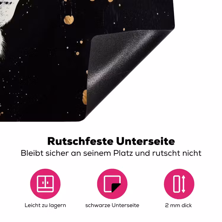 Portret - Leeuw - Abstract - Goud Inductie beschermer vinyl 3mm klein -zzzzzzz-lf-onderkant