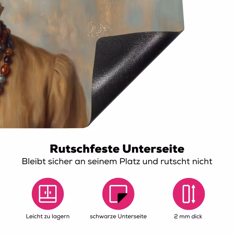 Portret - Vlinder - Kleurrijk Inductie beschermer vinyl 3mm klein -zzzzzzz-lf-onderkant