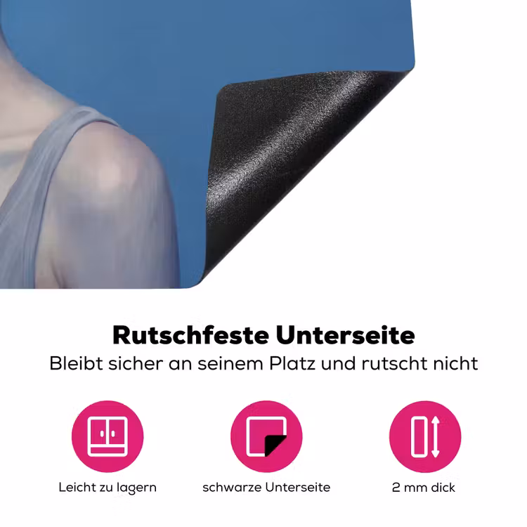 Portret - Zonnebril - Rook - Abstract - Blauw Inductie beschermer vinyl 3mm klein -zzzzzzz-lf-onderkant