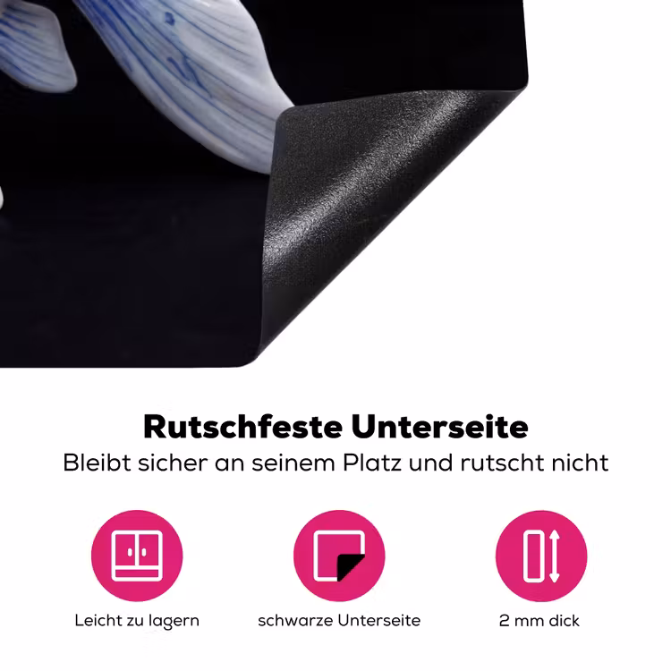 Porselein - Goudvis - Delfts - Blauw Inductie beschermer vinyl 3mm klein -zzzzzzz-lf-onderkant