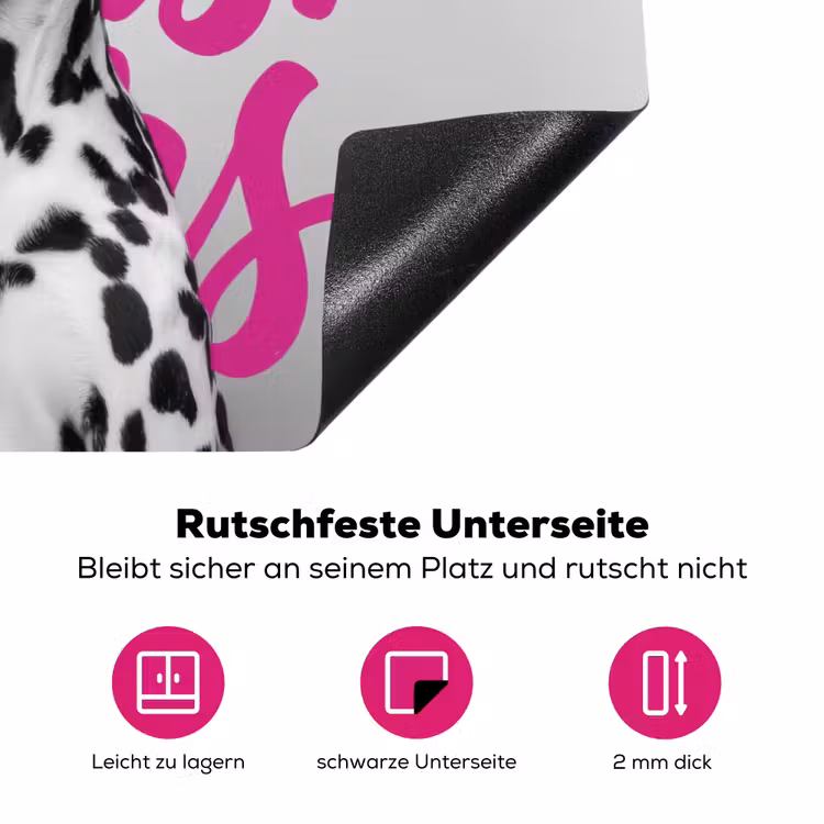 Cheers - Hond - Roze - Wijn Inductie beschermer vinyl 3mm klein -zzzzzzz-lf-onderkant