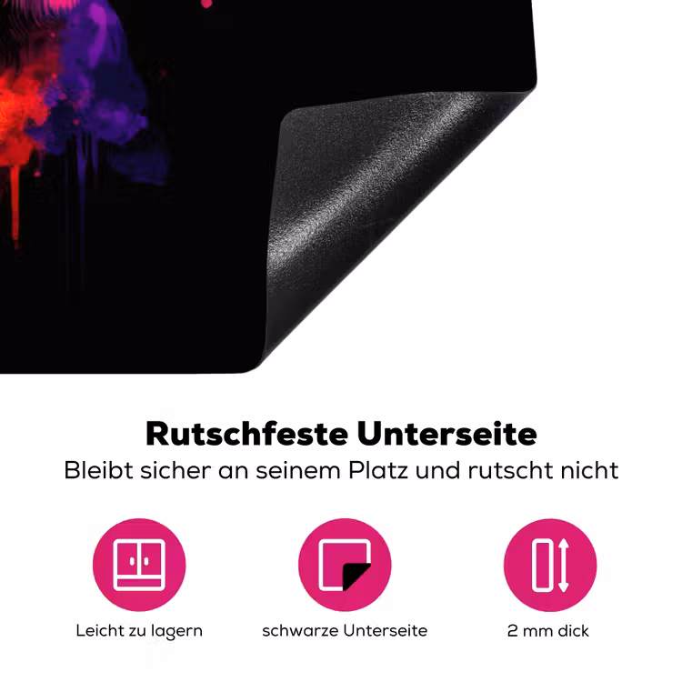 Puck - Hond - Verf - Kleuren Inductie beschermer vinyl 3mm klein -zzzzzzz-lf-onderkant
